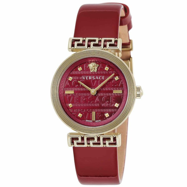 Versace Meander Quartz Red Dial Ladies Watch VELW00320