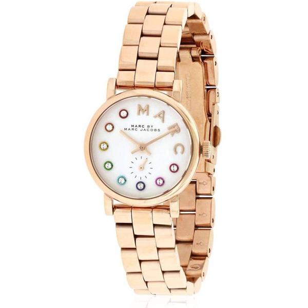 Marc By Marc Jacobs Baker Dexter Reloj de vestir para mujer con esfera blanca MBM3443