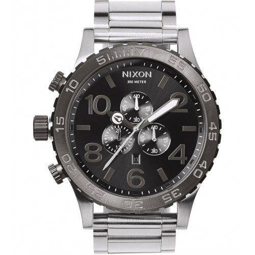 Nixon 51-30 Chrono Silver Gunmetal Men's Watch A083-1762 - Watches of America #3