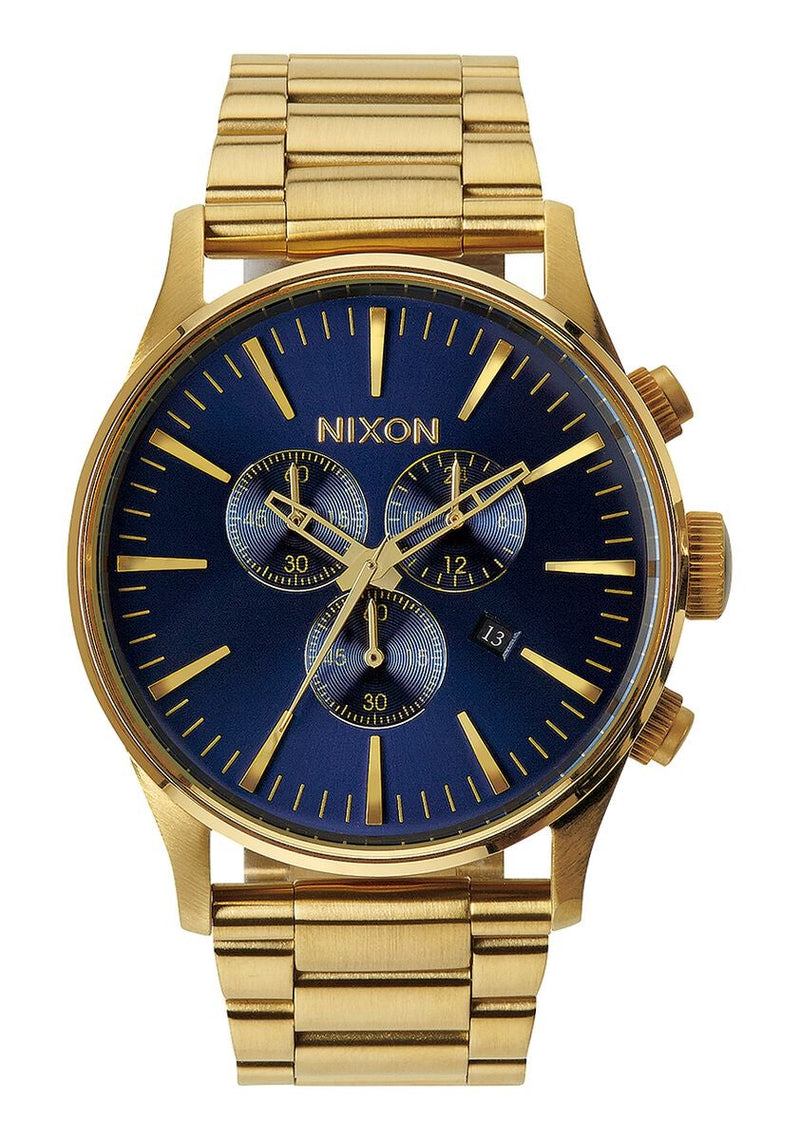 Nixon Sentry Chronograph Blue Sunray Dial Men's Watch  A386-1922 - Watches of America