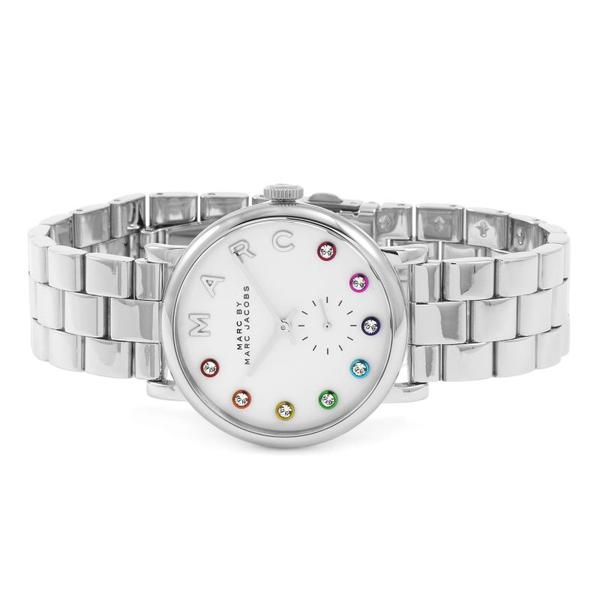 Marc By Marc Jacobs Reloj de mujer de acero inoxidable con esfera plateada MBM3420