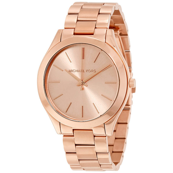 Michael Kors Runway Rose Dial Rose Gold-tone Unisex Watch #MK3197 - Watches of America