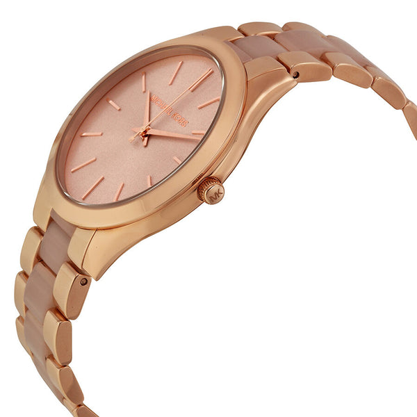 Michael Kors Slim Runway Rose Dial Rose Gold-tone Ladies Watch #MK4294 - Watches of America #2