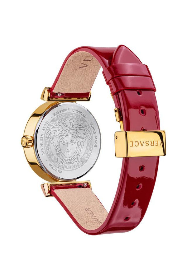 Versace Meander Quartz Red Dial Ladies Watch VELW00320